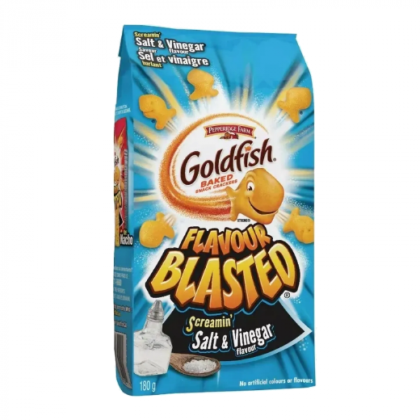 Goldfish Flavour Blasted Screamin' Salt & Vinegar Cheese Crackers