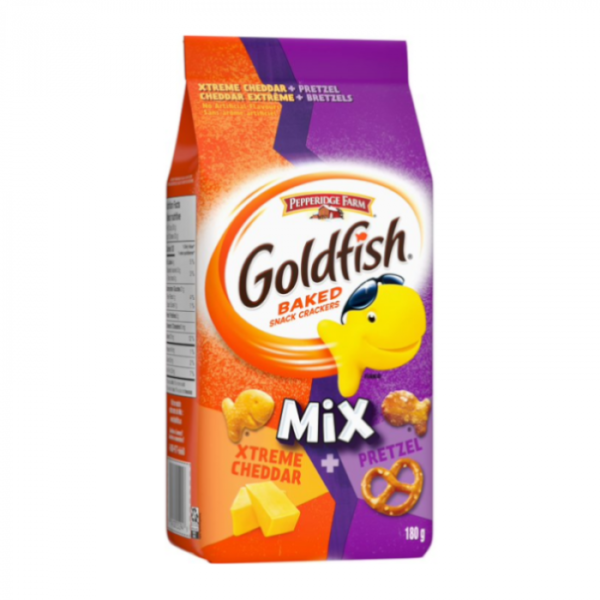 Goldfish Mix Xtreme Cheddar & Pretzel Cheese Crackers