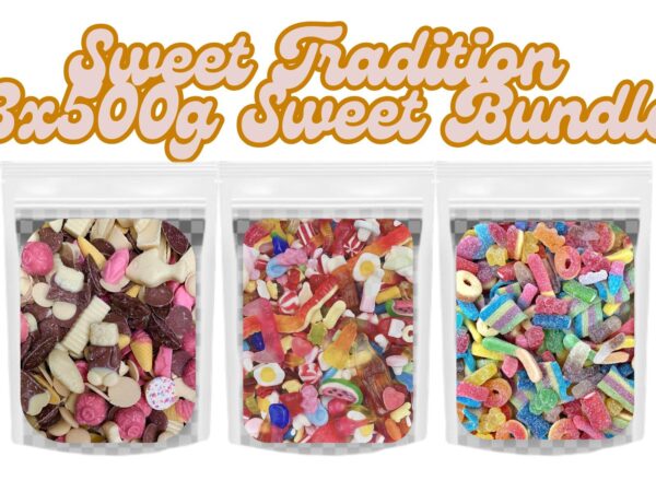 3x 500g Pick & Mix  Pouches (Gummy,Fizzy,Chocolate)