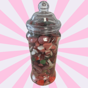 Large Pick & Mix Jar All Red 1.7KG Gift Jar