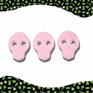 Swedish Strawberry & Cream Sour Skulls (Vegan)